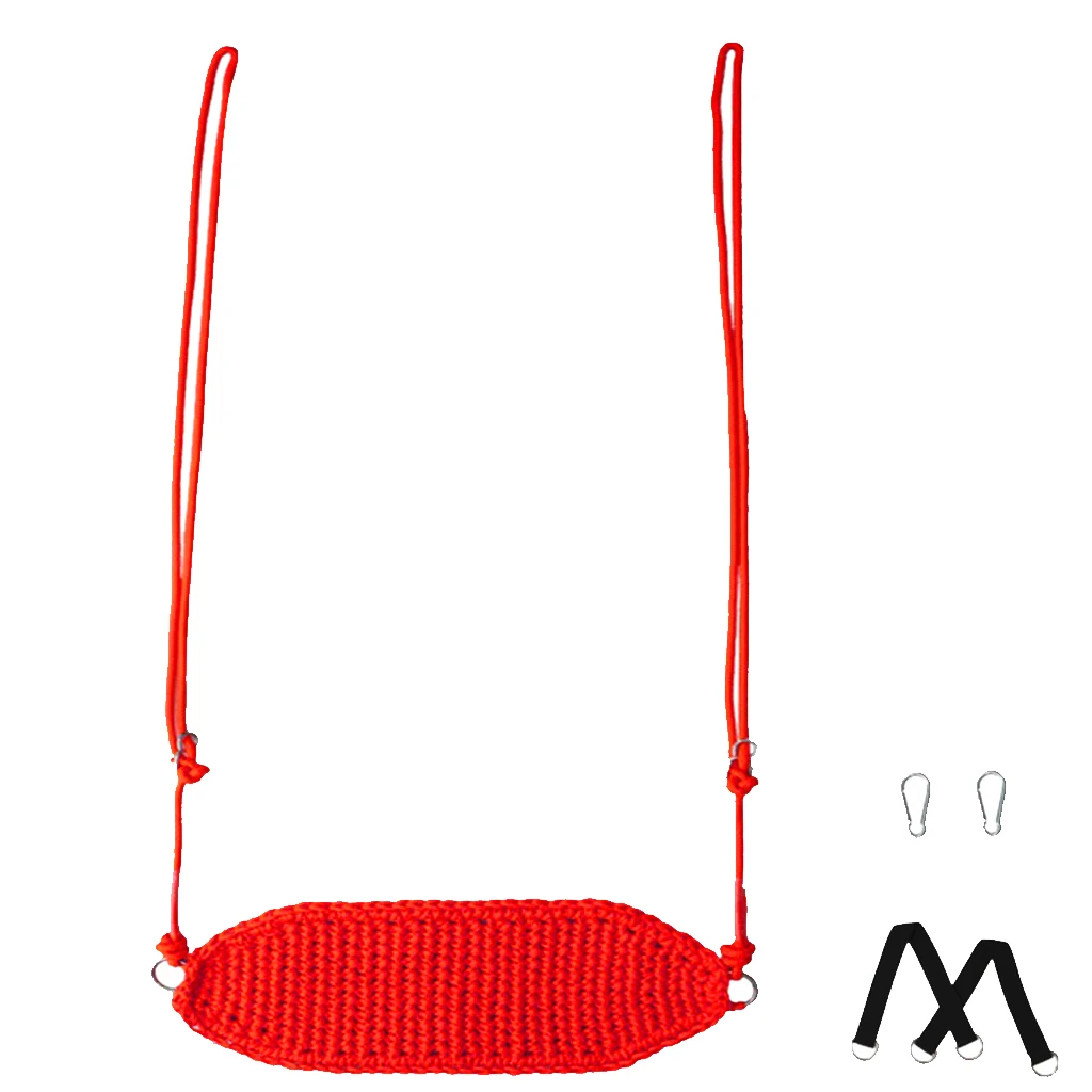 Kids Swing Seats Rope Net Style Swing Play for Indoor, Outdoor, Playground, Home Tree with Snap Hooks & Straps, 440 lbs Capacity