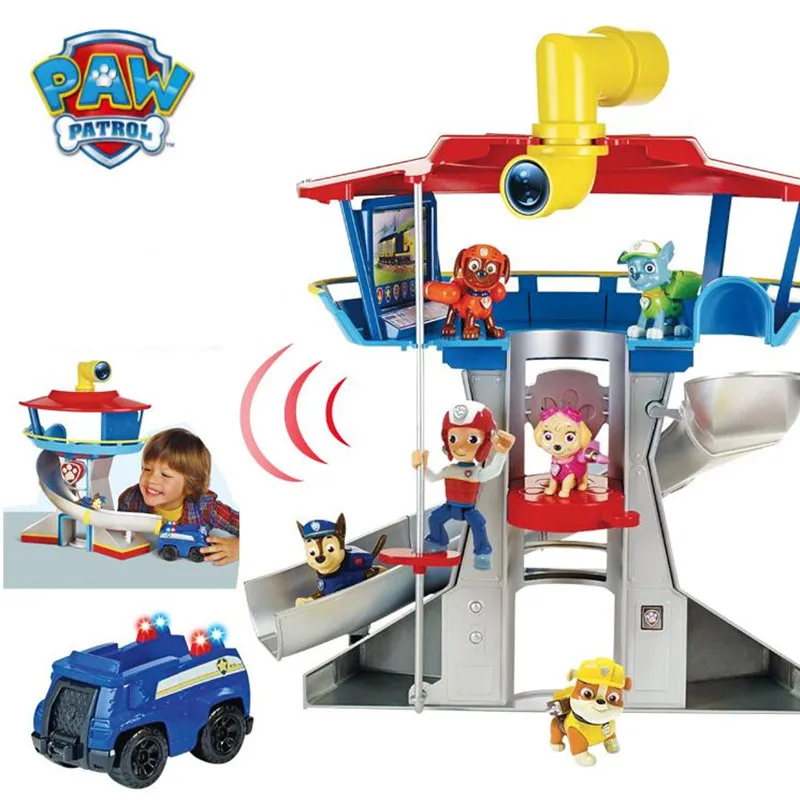 

Paw Patrol Dog Puppy Patrol Car Action Figures Patrulla Canina Sound And Light Car Parking Lot Toy Set Kids Toys Gifts Hot Sale