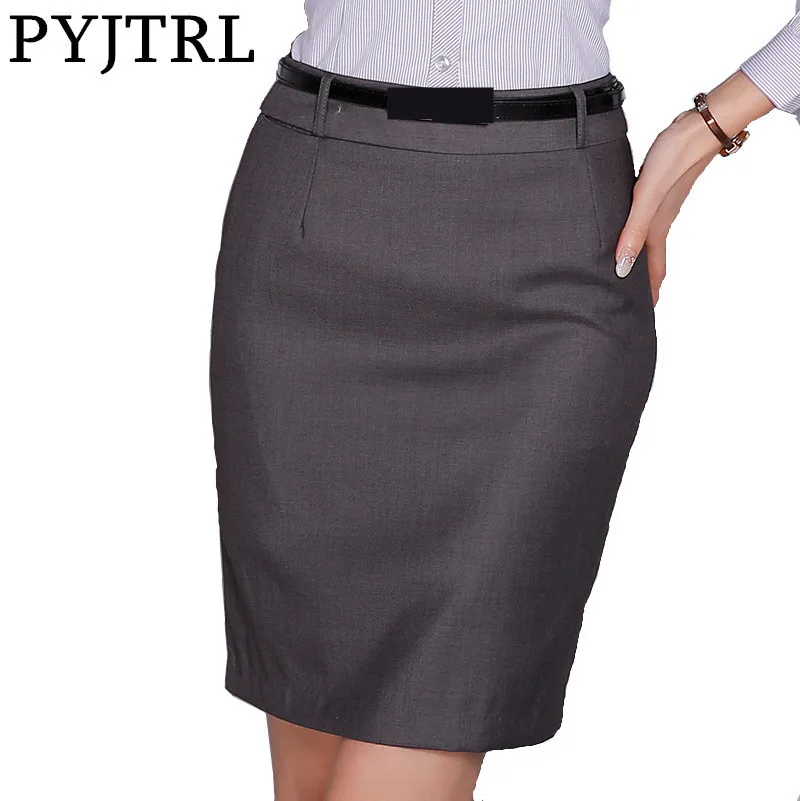 PYJTRL Summer Classic Skirts Womens New Fashion Skirts OL Formal Office