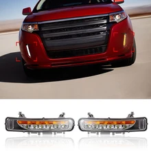 New 6 LED Daytime Running Light For Ford Edge 2011 2012 2013 2014 DRL Car Styling Modify Fog Lights With Turn Signal