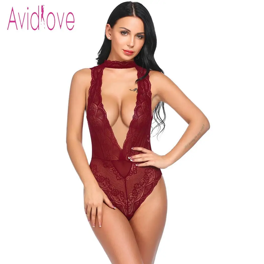 Avidlove сексуальное нижнее белье Женское боди с чулками сексуальные костюмы