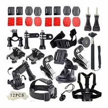 GoPro Go Pro Accessories Set for Gopro Hero 4 3+ 3 2 Sjcam SJ4000 SJ5000 SJ6000 SJ7000 for Xiaomi Yi Wifi Action Camera set kit