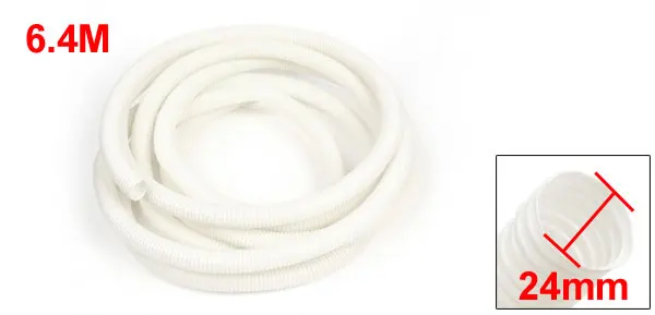 21Ft White Plastic Flexible Flame Corrugated Hose Tube