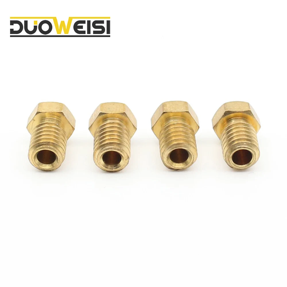 M6 3D Printer Brass Nozzle 0.2/0.3/0.4/0.5/0.6/0.8/1mm For E3D V6/V5 J-Head for 3mm Filamnet Extruder nozzles .WHOLESALE .