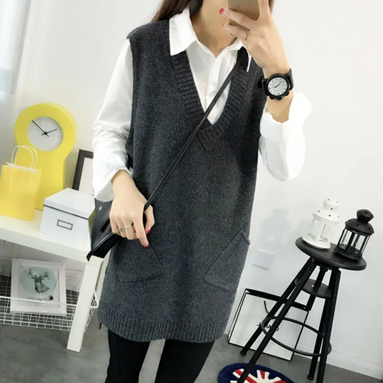 

Wool Vest Women's Vest 2019 Spring New Long Vest Women
