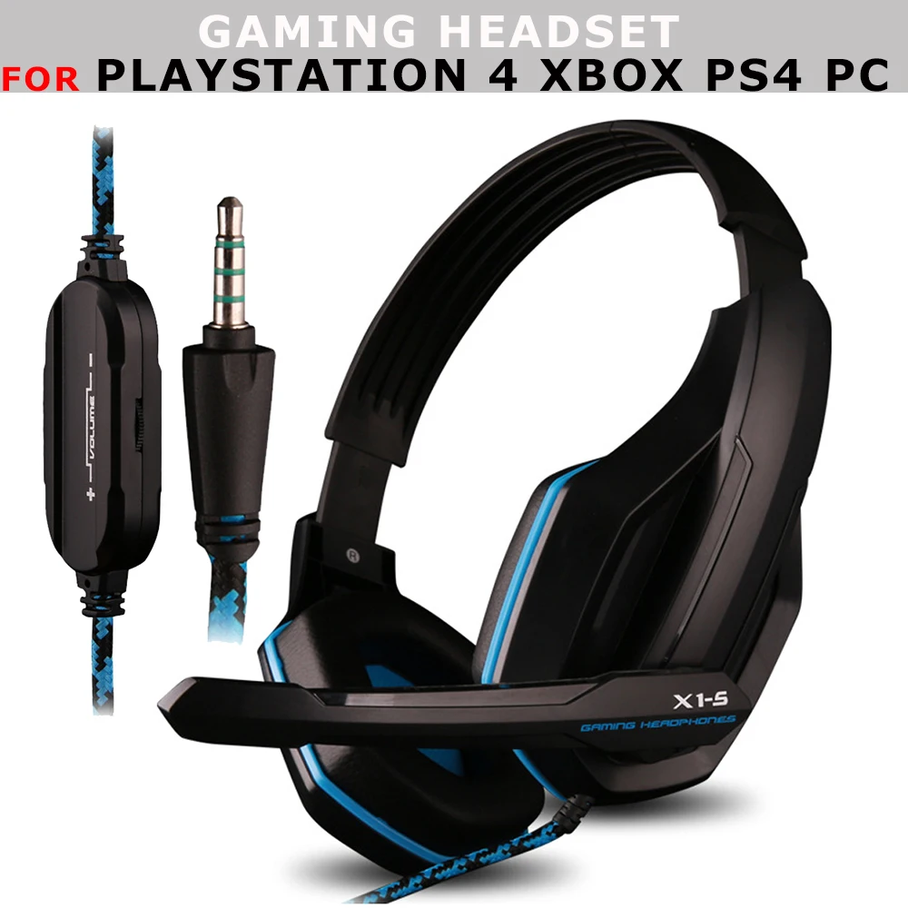 X1 S высококачественные глубокие басы Стерео звуки ПК PS4 игровые наушники для