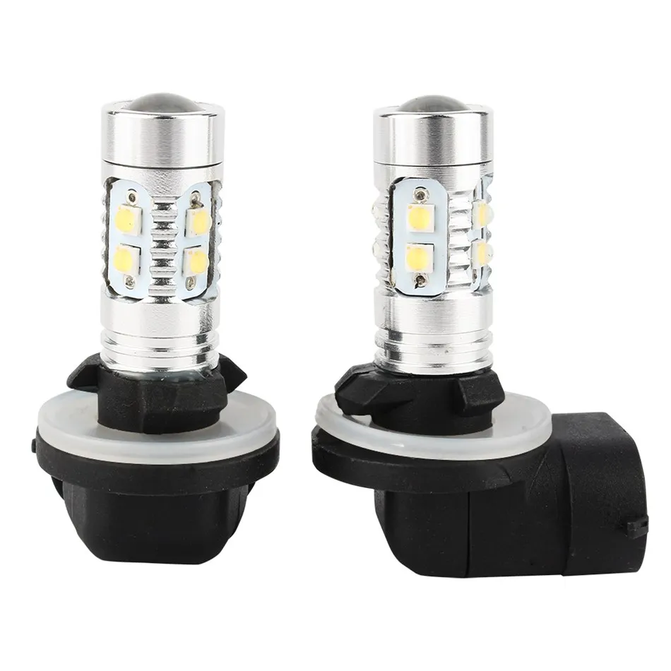 

Car-Styling 1 Pair 881 889 H27 50W Bright 6000K White LED Auto Car Fog Lights DRL Headlight External Light