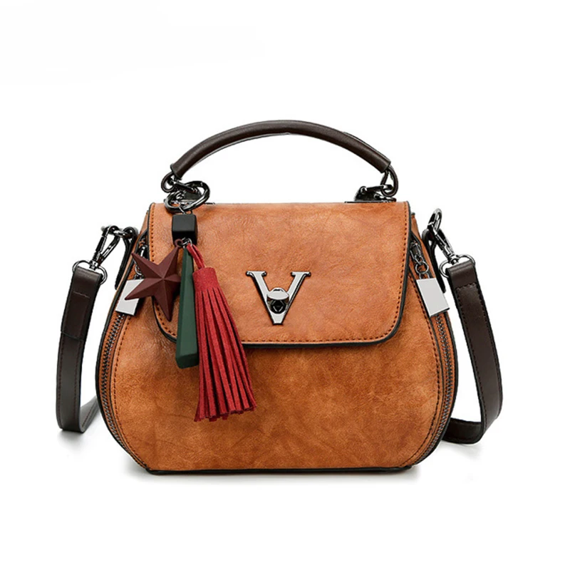 

Genuine Leather Women Messenger Bags V Letter Lock Design Crossbody Bags Female Luxury Shoulder Bag Girl Handbag Bolsa Feminina