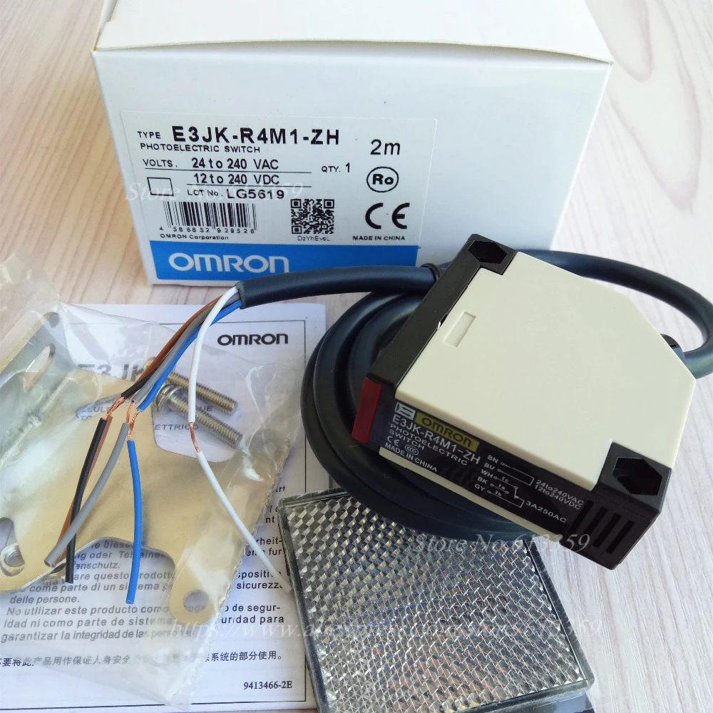 Interruptor del sensor E3JK-R4M1 12-24V 3A fotoelectrico de reflexion especu J8 Interruptor del sensor E3JK-R4M1 12-24V 3A fotoelectrico de reflexion especu J8