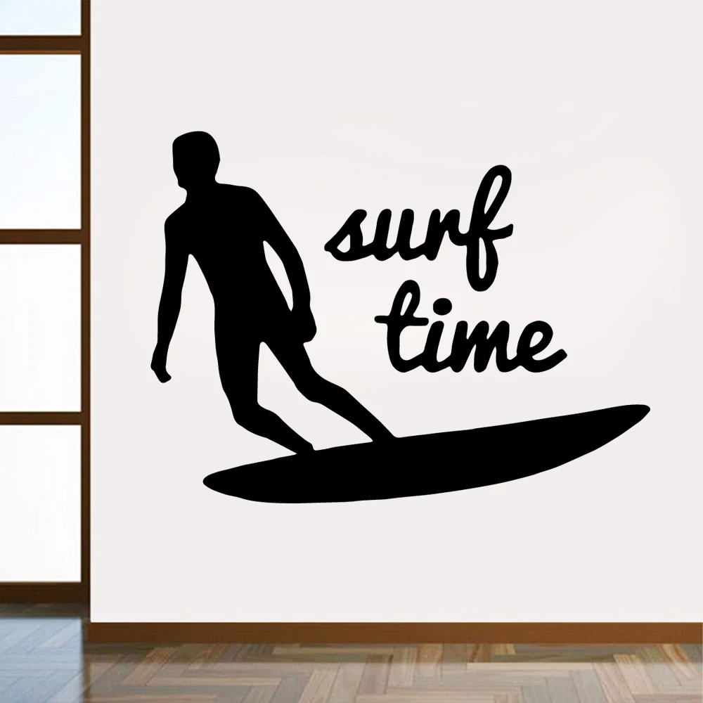 

Cartoon surfing boy Vinyl Decals Wall Stickers For Kids Rooms Decoration Wall Art Sticker Murals