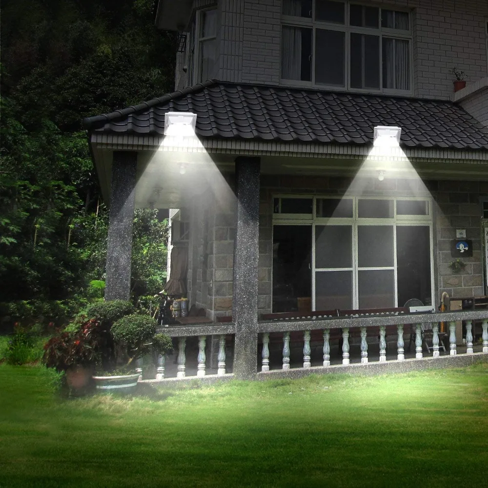 KHLITEC-Solar-Gutter- Lights-12-LED-Solar-Powered-Waterproof-Security-Lamp-6000K-White-for-Outdoor-Garden-Fence-Outside-Garage-Door(6)