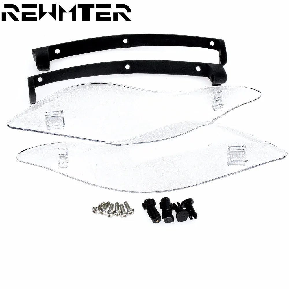 Side Wings Windshield Air Deflectors Clear ABS plastic For For Harley