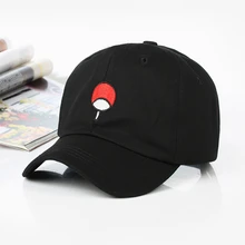 Новая японская аниме Наруто папа шляпа семья Uchiha логотип шляпа хлопок вышивка бейсболки черная бейсболка Прямая поставка
