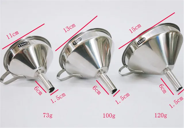 Embudos De Acero Inoxidable Para Cocina - Pack De 2 Piezas, 9 Cm - Filtran Líquidos, Aceites, Licores