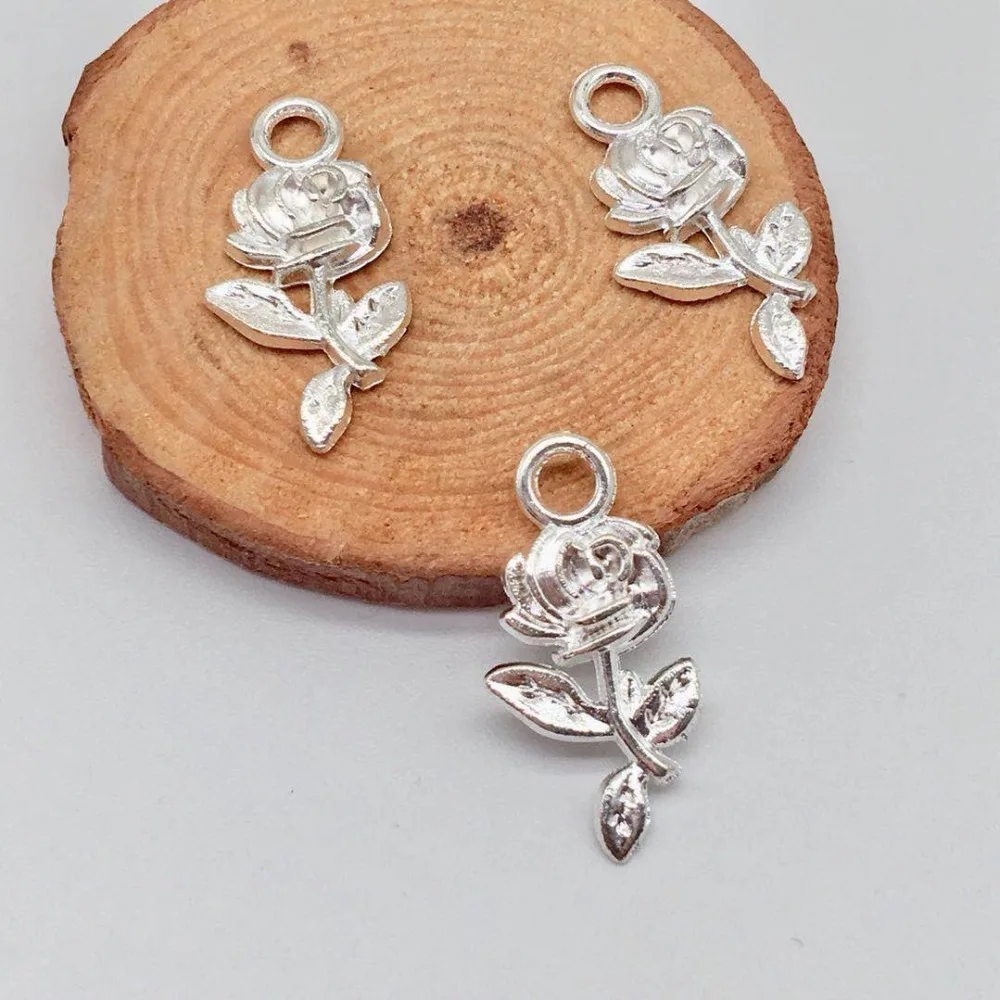 

18 pcs Hot High quality rose charms for Jewelry Making DIY Handmade necklace earring bracelet Pendants A-80010