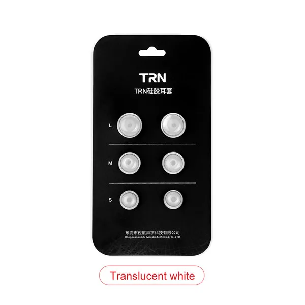 TRN 3 пары(6 шт.) L M S в ухо силиконовые наушники наконечники наушники/ушные втулки/ушные наконечники/наушники для наушники KZ TRN X6/V30/V80 - Цвет: white
