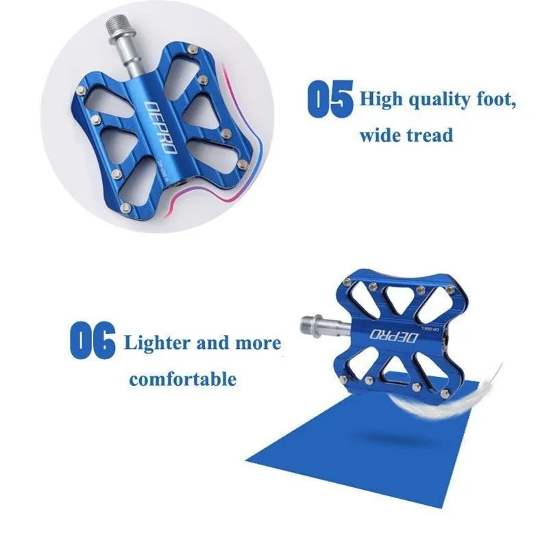 DEPRO из сверхлегкого алюминиевого сплава велосипедные педали самосмазывающиеся герметичные подшипники профессиональные дорожные педали для велосипеда MTB