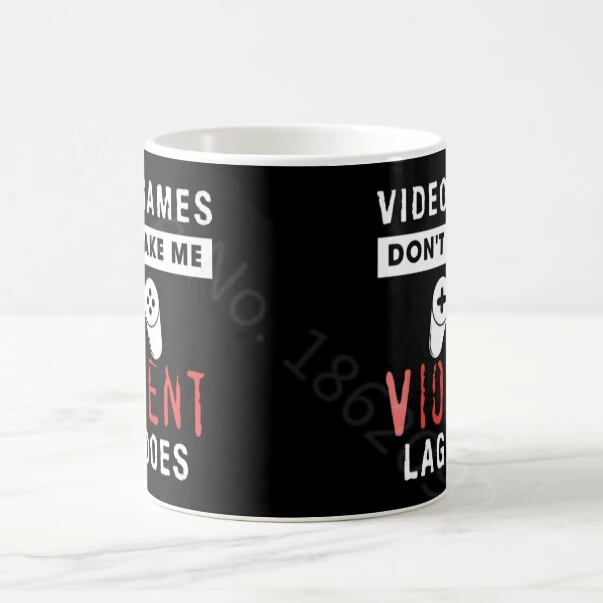 Черная забавная геймерская видеоигра волшебная кофейная кружка видеоигры не