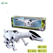 Детская электрическая модель динозавра Игрушечные лошадки ходить Моделирование игрушки животных Пластик сборки свет с Батарея Электронные Pet/non-удаленного