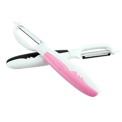 

double color stainless steel fruit peeler with poaching 19*3cm free shipping