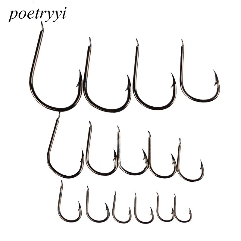 Рыболовные крючки POETRYYI из высокоуглеродистой стали размер #1-15 | Спорт и