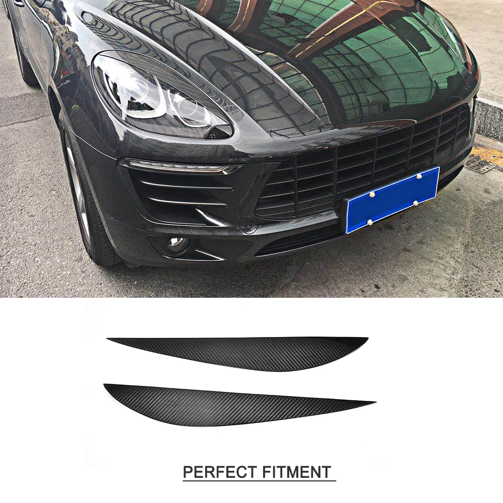 Сухое углеродное покрытие для фар фары ВЕКО бровей Porsche Macan Base / Turbo GTS S Sport Utility 4