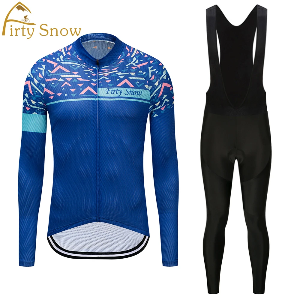 

Winter Cyling Clothes Thermal Fleece Jerseys Long Sleeve Men MTB Cycling Bib Pants Set with Gel Pad Road Mountain Bike Clothing