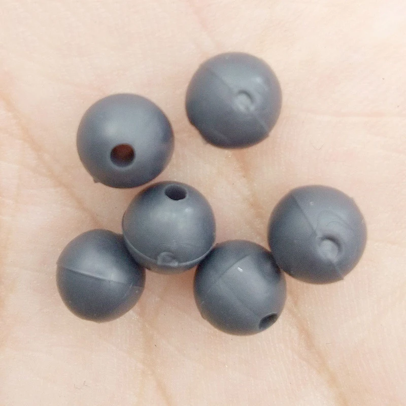 100pcs-Diameter-5mm-7mm-Soft-Carp-Fishing-Beads-Thermal-Plastic-Rubber-Dark-Grey-Round-Floating-Rig (1)