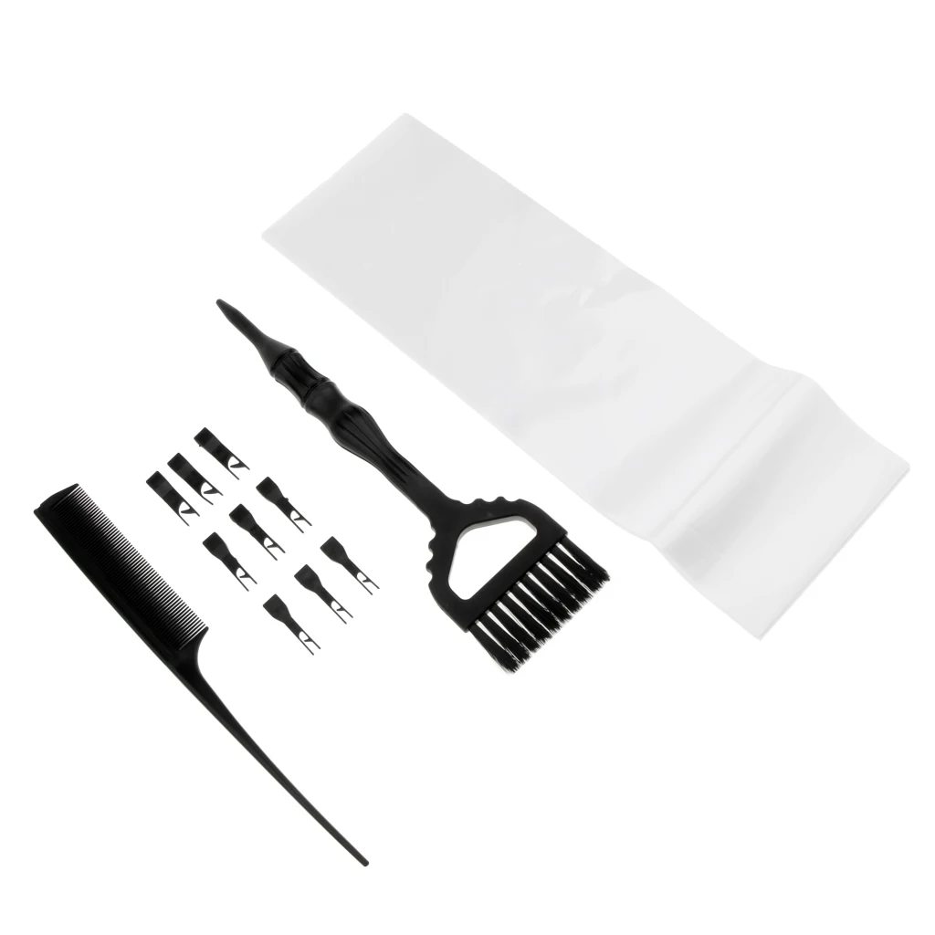 3 In 1 Salon Hair Coloring Kit Weave Comb Highlight Brush Hair Perm Paper Set