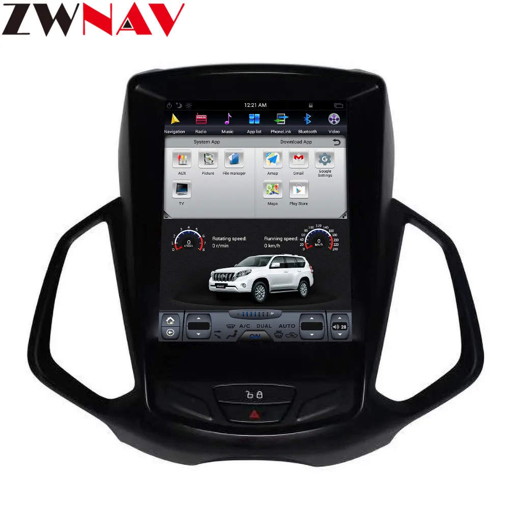 Discount ZWNAV Android System Tesla Screen Car Stereo For FORD EcoSport 2013 - 2019 Auto Radio GPS Navigation Video Multimedia Headunit 3