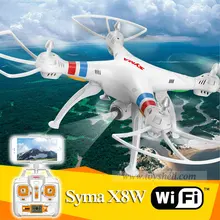 Syma X8w Wifi 2,4G 4ch 6 Axis с 2MP широкоугольной HD камерой RC Квадрокоптер RTF Вертолет Дрон Go Pro применимый