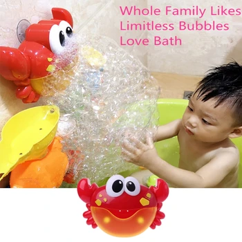 

Kids Bubble Crabs Baby Bath Toy Funny Bath Bubble Maker Toddler Pool Bathtub Soap Machine Toys for Children Christmas Gifts