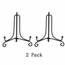 2 упаковки) Железный стенд, черный железный мольберт пластина дисплей фото держатель стенд, дисплей s фоторамки, кулинарные книги