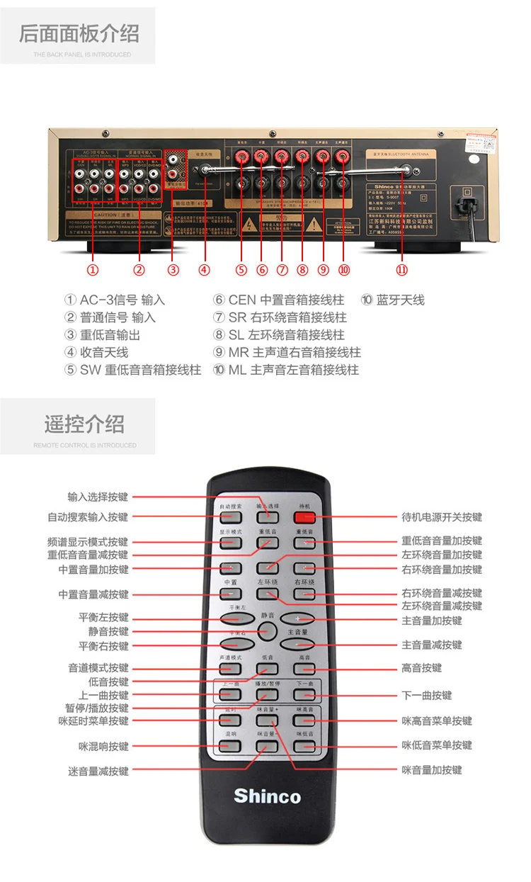 GS-80 2,0 200 Вт+ 200 Вт домашний кинотеатр аудио Bluetooth усилитель высокой мощности караоке профессиональный караоке KTV сабвуфер AV усилитель