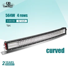 CO LUCE Off Road 32Inch Luce del Lavoro Condotto 8D 564W Luci Supplementare Curvo Quad Fila Luce Bar per auto Lada Niva Uaz Vaz Suv 12V