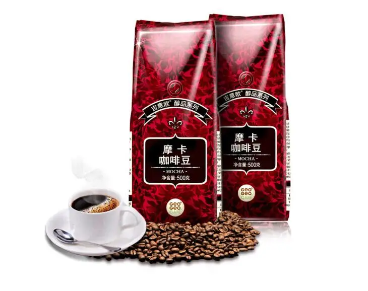 Китайская кофеварка, часть geo Mocha, жареный кофе в зернах(эфиопиа кафе бобы основной) 500 г/пакет, средней глубины, для выпечки