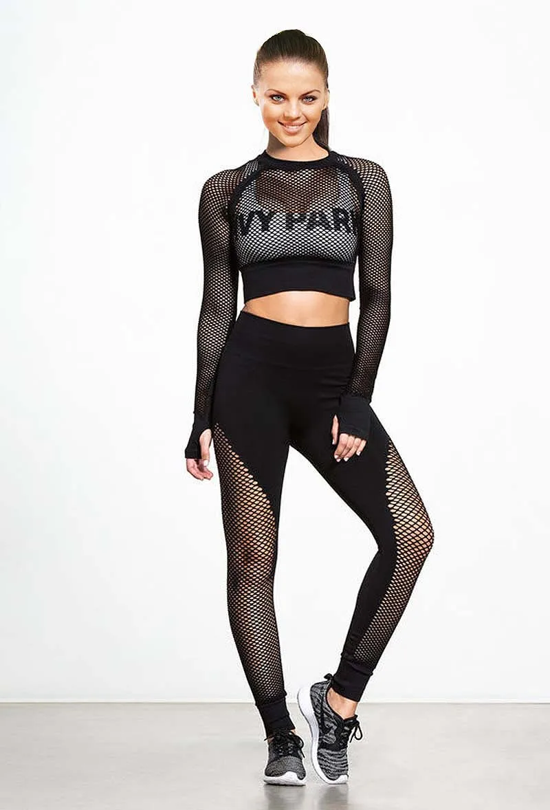 fishnet yoga leggings