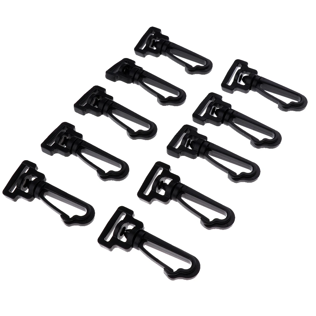10Pcs 2/2.5/3/3.8mm Plastic Swivel Snap Hooks Buckle Hardware Paracord Outdoor Backpack Straps Webbing Bag Parts Accessories