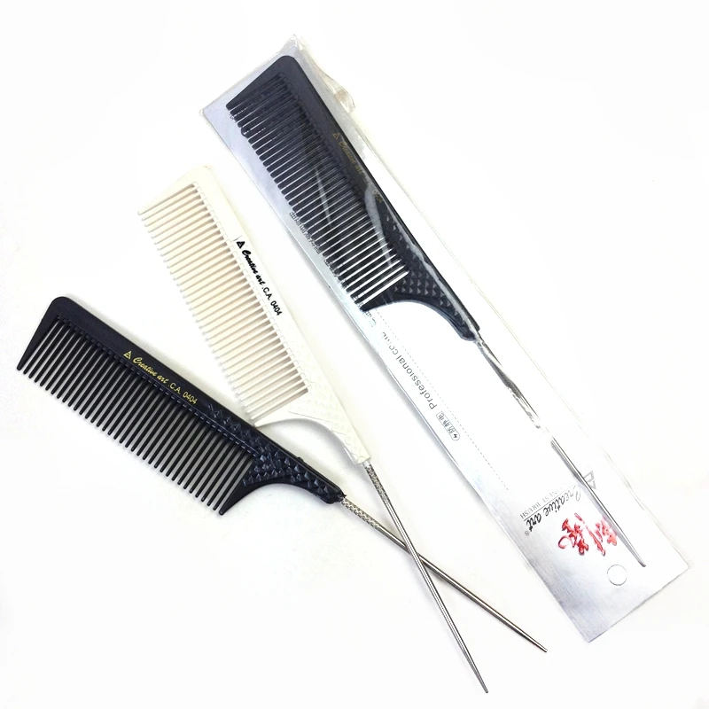 

HARMONY 10pcs White OR Black Barbers Metal Pin Rat Tail Combs For Salon Styling Hairdressing