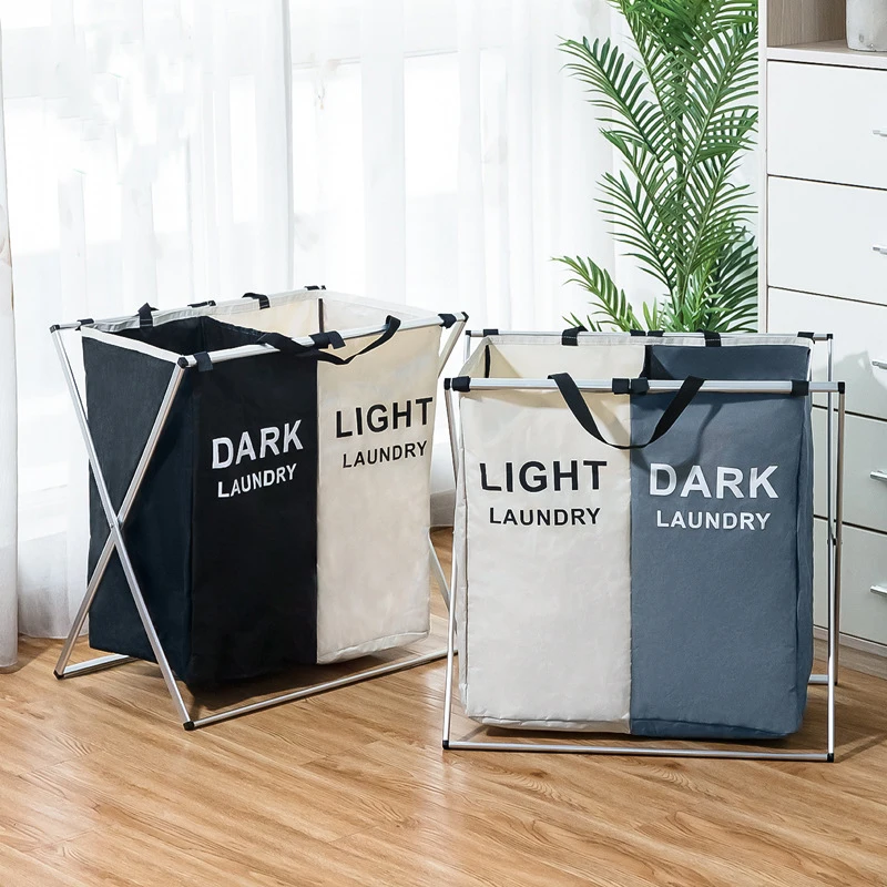 Корзина для хранения грязной одежды три сетки органайзер Складная Большая