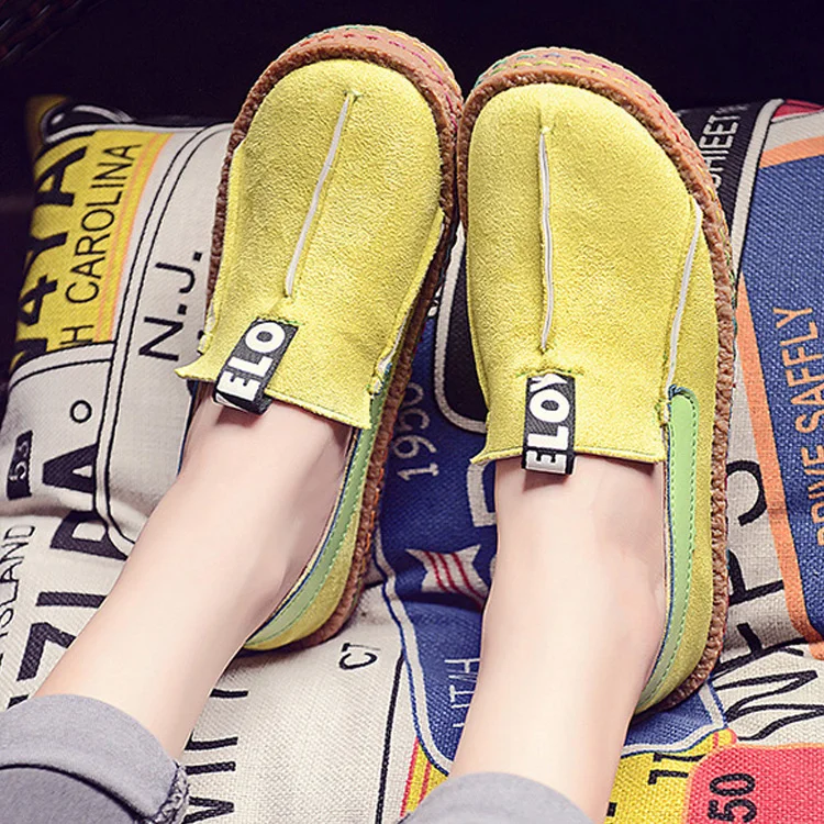 

Flat Bottom Women's Shoes Spring Summer Lazy Shoes Round Sets Foot Shoes Casual And Comfortable Single Shoes Large Size 42 W12