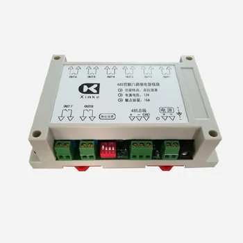 

485 Bus Controlled Eight-way Relay Module Using 16A Relay for High Surge Resistance