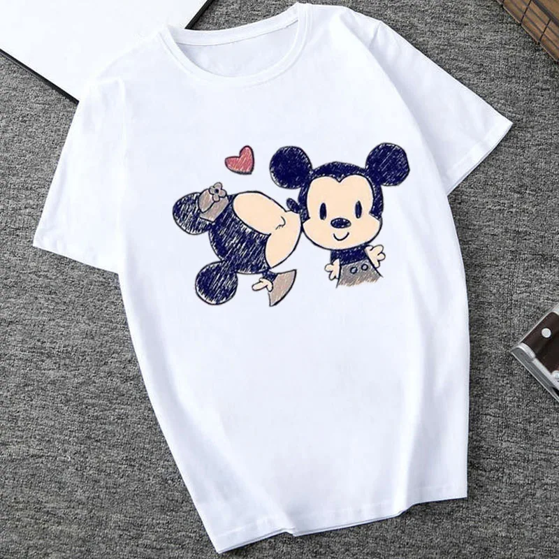 

ZOGANKIN Cute Women Tops Casual Kawaii Cartoon Print Women Tees Shirts Summer Short Sleeve T-shirts White Female Tops T-shirts