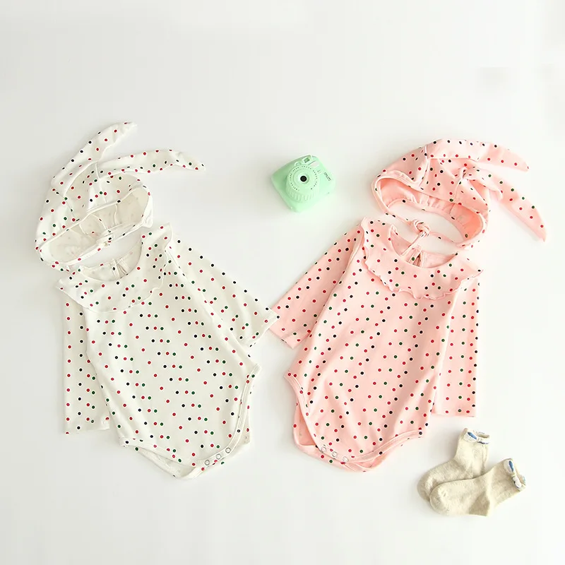 

2019 Cute Rabbit Ear Hooded Baby Rompers Autumn Babies Boys Girls Clothes Newborn Clothing Jumpsuit Infant Costume Baby Outfits