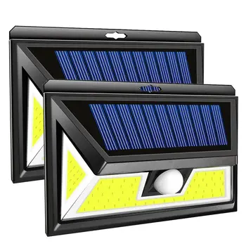 

2 Pack 76 LED COB Solar Garden Motion Sensor Wall Light Waterproof Lamp Wide Lighting Angle Outdoor Luz Solar Led Para Exterior