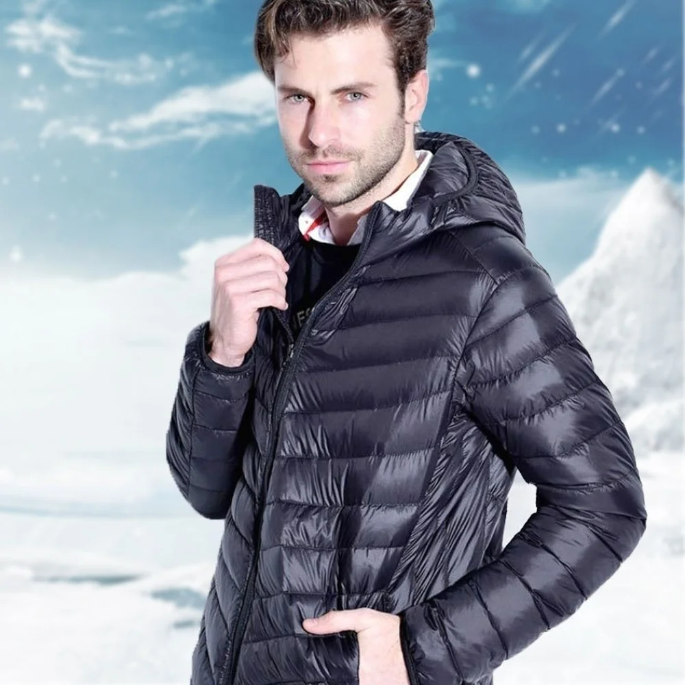 

ZOGAA New Men Winter Casual New Hooded Thick Padded Jacket Zipper Slim Men and Women Coats Men Parka Outwear Warm Coat