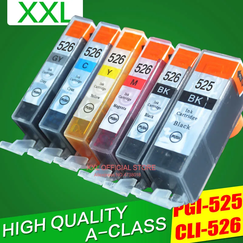 

PGI525 6C Ink Cartridge for Canon Pixma MG6150 MG6250 MG8150 MG8250 Printer Cartridge