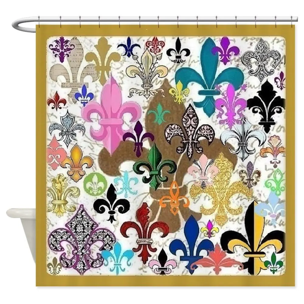 Флер де Лис занавеска для душа декоративная ткань (69 &quotx 70&quot)|shower curtain|fabric shower