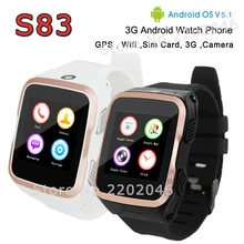 3G Android Smart Watch ZGPAX S83 smartwatch unterstützung Wifi GPS HD Kamera SIM Slot Bluetooth armbanduhr für Android IOS uhren männer