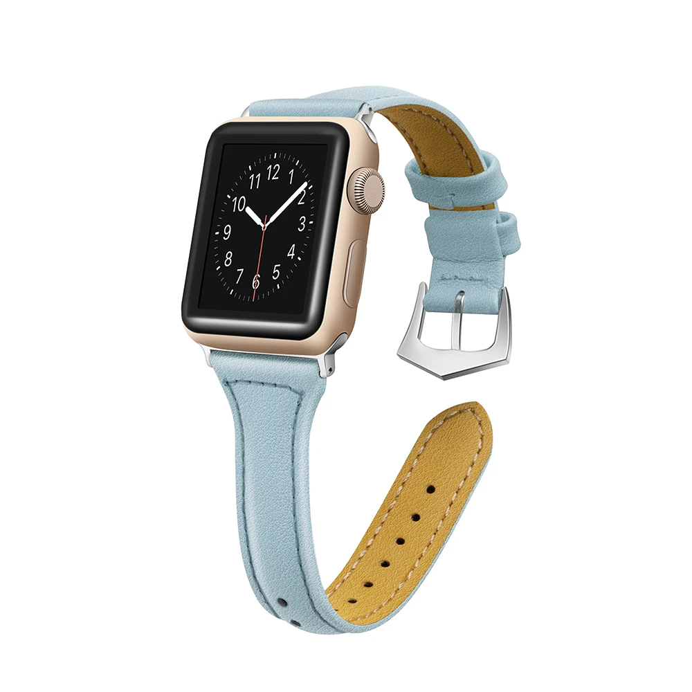 Ремешок кожаный для Apple Watch band 38 мм 42 сменный Браслет iwatch series 4 3 2 144 мм/40 умные